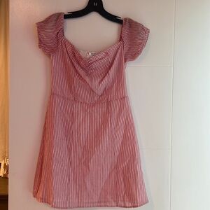 By the Way- Red striped mini dress